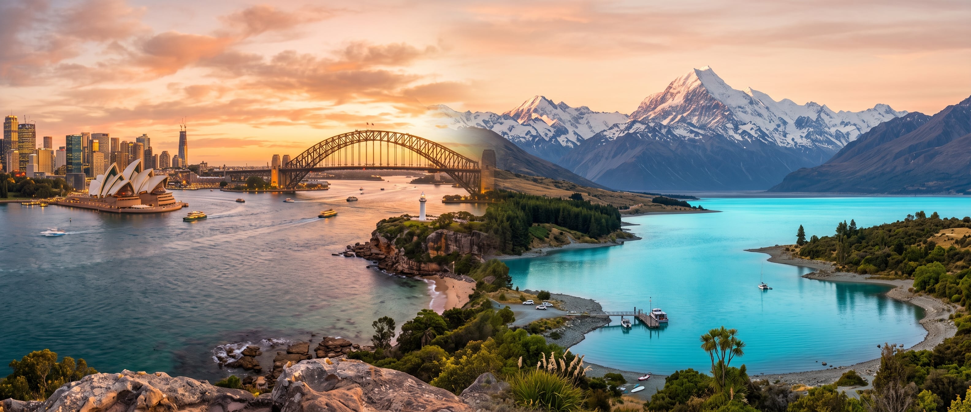 Australia and New Zealand landscapes